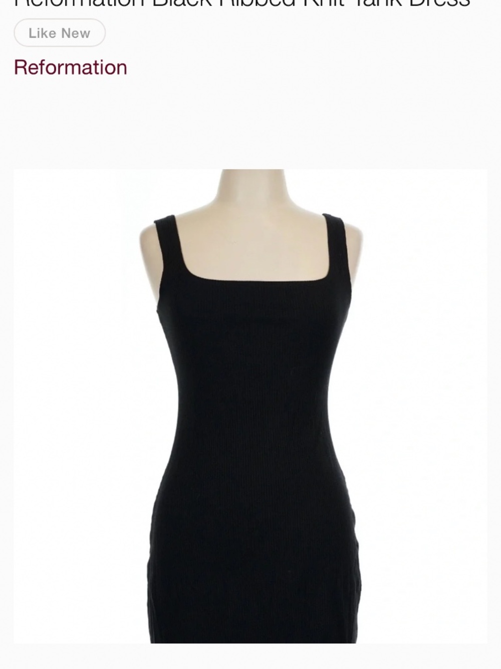 Reformation Ribbed Tank Dress